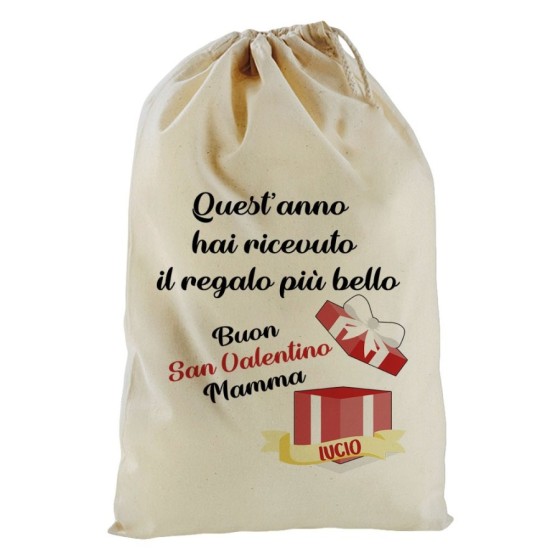 Sacchetto nascita bimbo quest'anno hai ricevuto il regalo più bello buon san valentino mamma Love