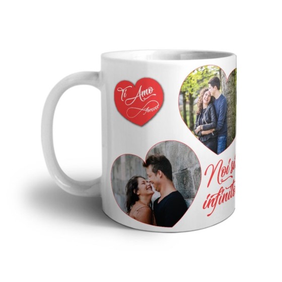 Tazza personalizzata con foto noi siamo infinito Love