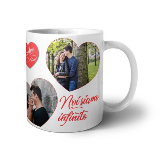 Tazza personalizzata con foto noi siamo infinito Love 2