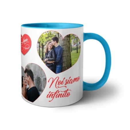Tazza personalizzata con foto noi siamo infinito Love