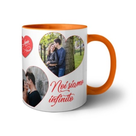 Tazza personalizzata con foto noi siamo infinito Love