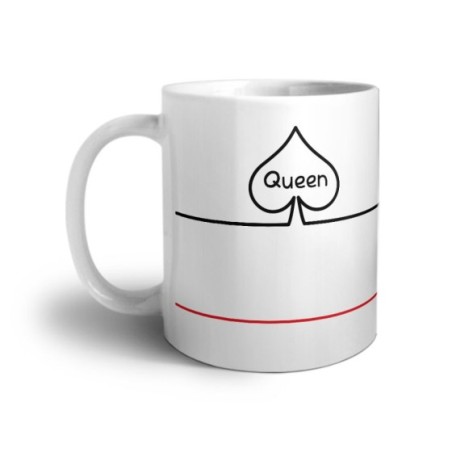 Tazza personalizzabile con nome queen picche e cuori