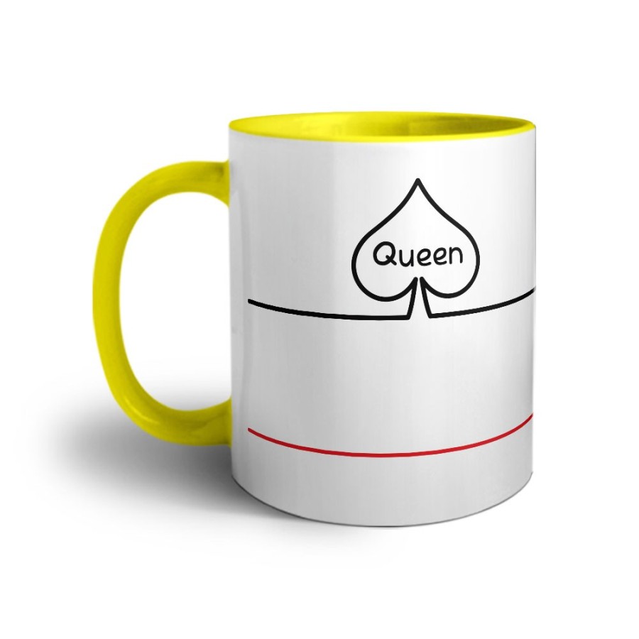Tazza personalizzabile con nome queen picche e cuori Love