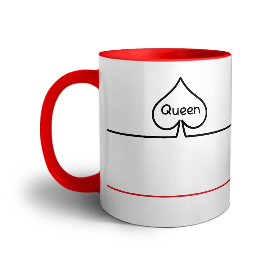 Tazza personalizzabile con nome queen picche e cuori Love