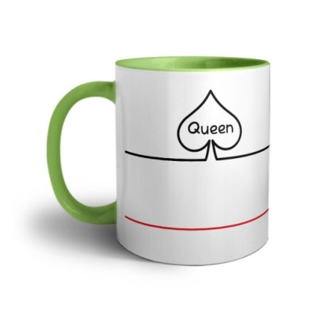 Tazza personalizzabile con nome queen picche e cuori Love