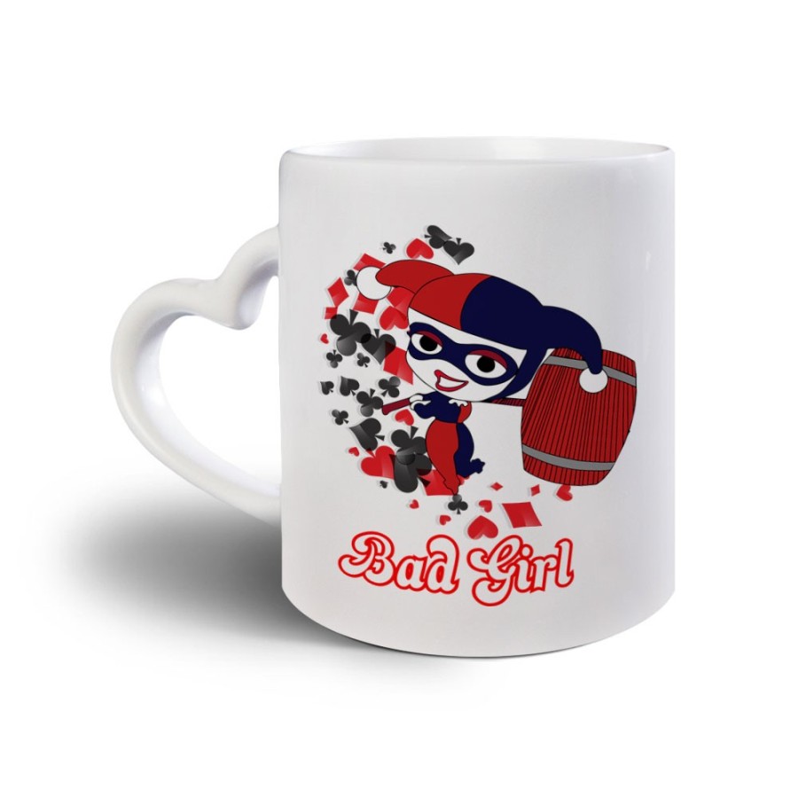 Tazza personalizzabile con nome harley quinn bad girl Love