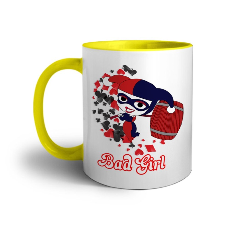 Tazza personalizzabile con nome harley quinn bad girl Love