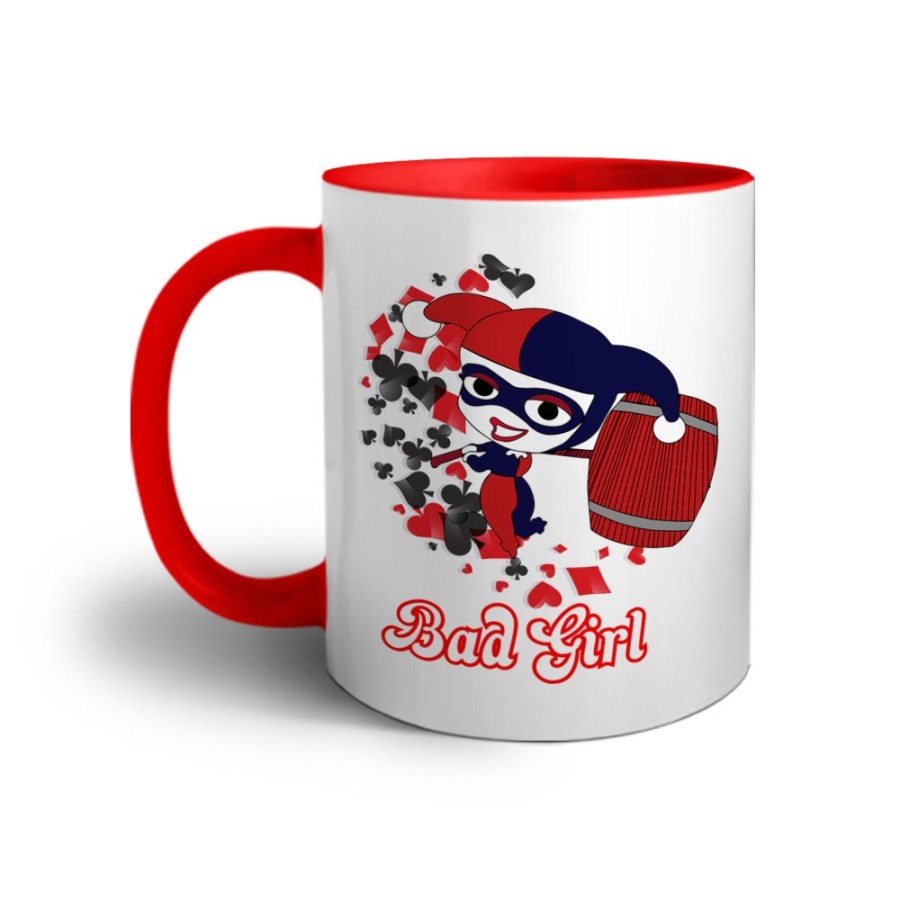 Tazza personalizzabile con nome harley quinn bad girl Love