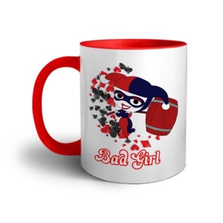 Tazza personalizzabile con nome harley quinn bad girl Love