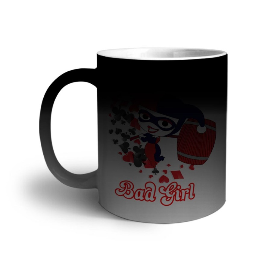Tazza personalizzabile con nome harley quinn bad girl Love