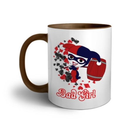 Tazza personalizzabile con nome harley quinn bad girl Love