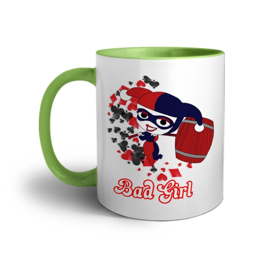 Tazza personalizzabile con nome harley quinn bad girl Love
