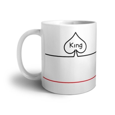 Tazza personalizzabile con nome king picche e cuori Love