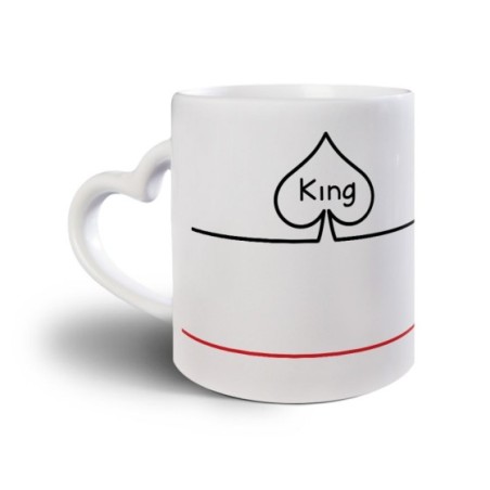Tazza personalizzabile con nome king picche e cuori Love