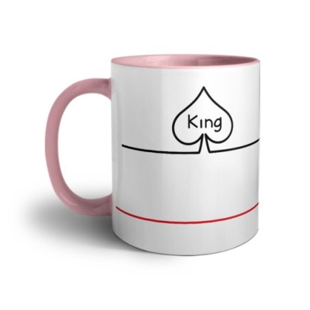 Tazza personalizzabile con nome king picche e cuori Love
