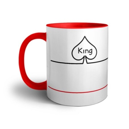 Tazza personalizzabile con nome king picche e cuori Love