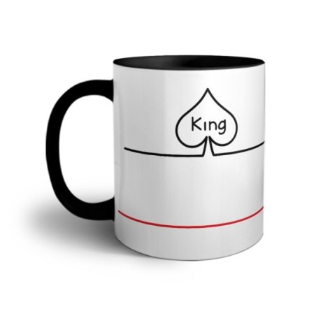 Tazza personalizzabile con nome king picche e cuori Love