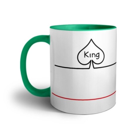 Tazza personalizzabile con nome king picche e cuori Love