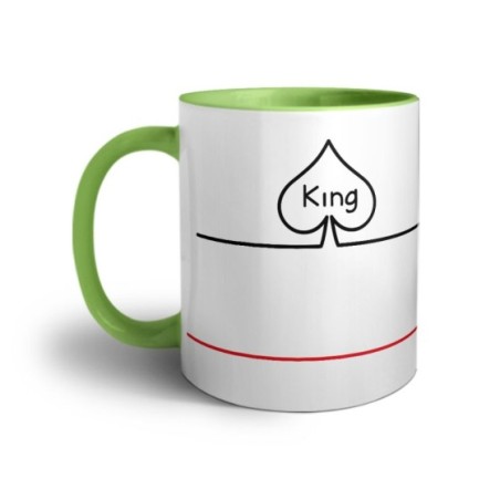 Tazza personalizzabile con nome king picche e cuori Love