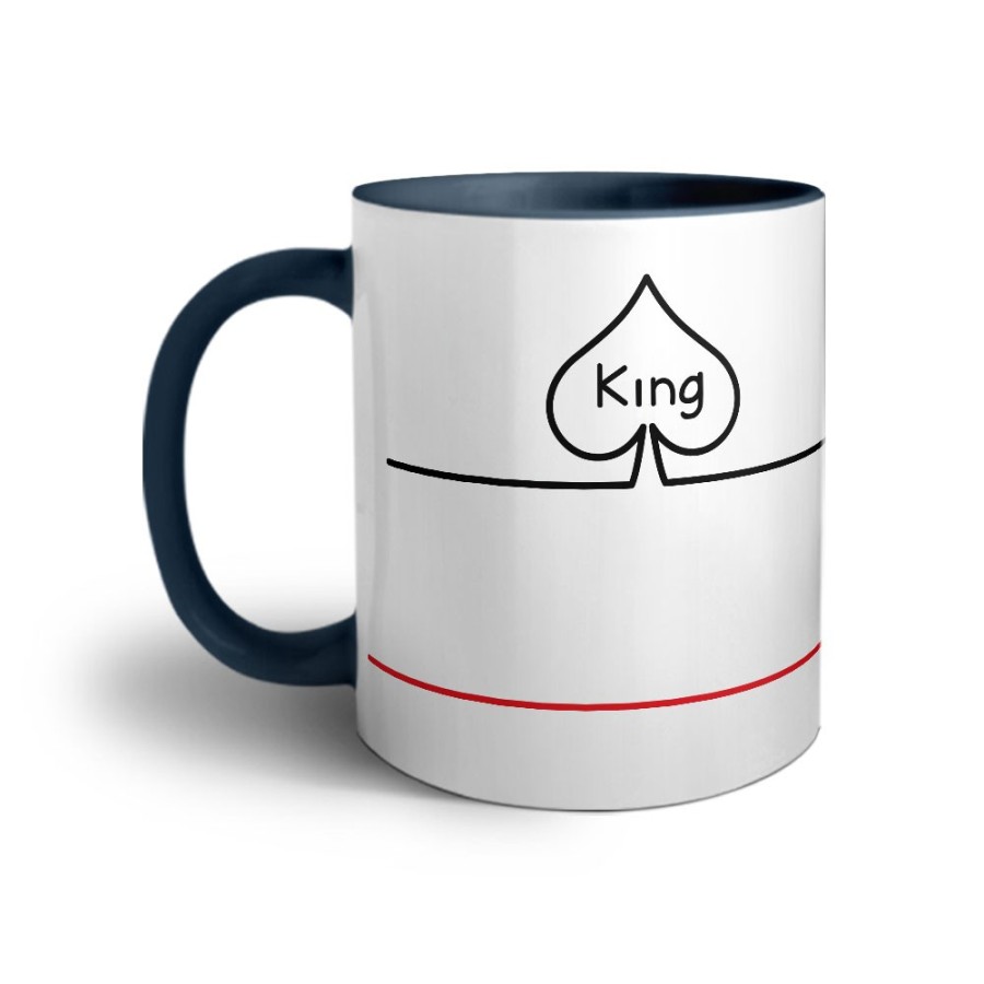 Tazza personalizzabile con nome king picche e cuori Love