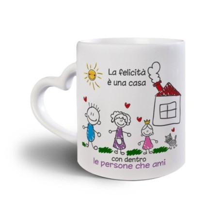Tazza la felicità è una casa con dentro le persone che ami Per la famiglia