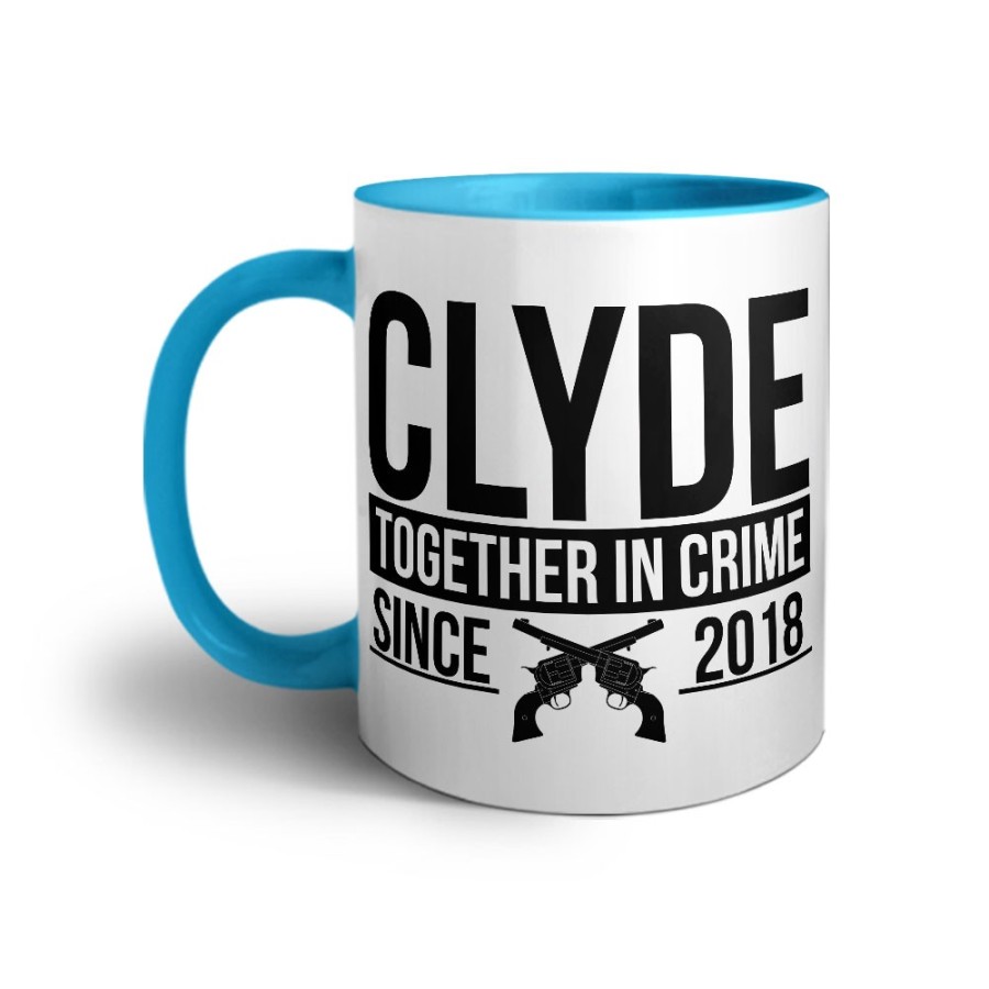 Tazza personalizzata con anno clyde together in crime since Love