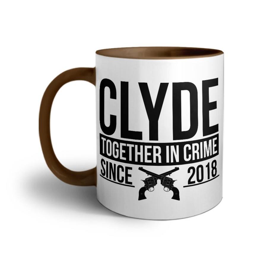 Tazza personalizzata con anno clyde together in crime since Love