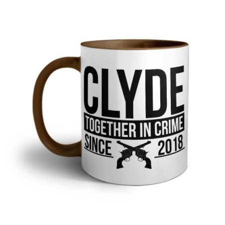 Tazza personalizzata con anno clyde together in crime since Love