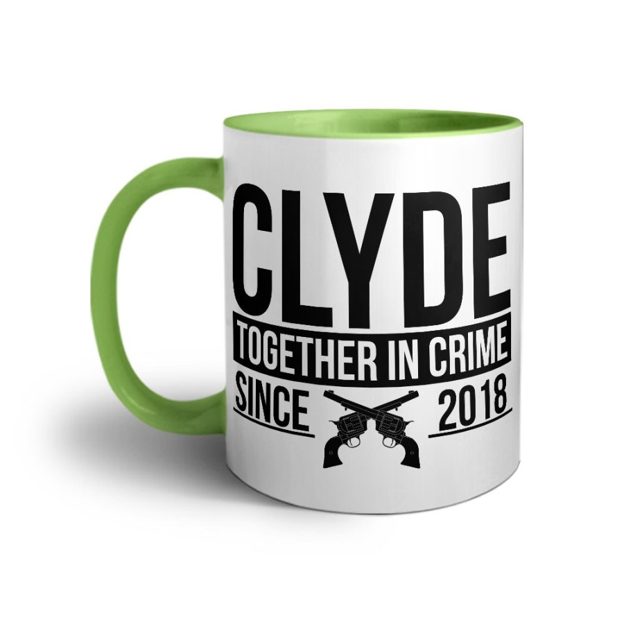 Tazza personalizzata con anno clyde together in crime since Love