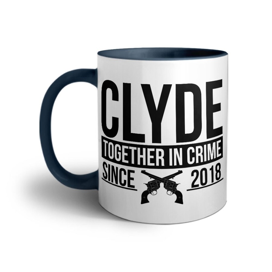 Tazza personalizzata con anno clyde together in crime since Love