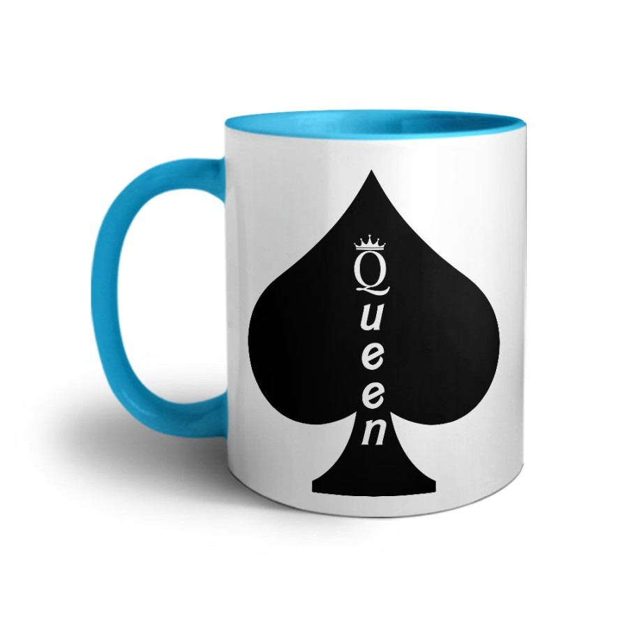 Tazza personalizzabile con nome queen verticale Love