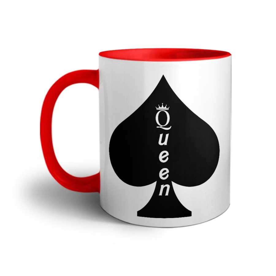 Tazza personalizzabile con nome queen verticale Love