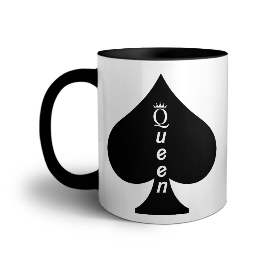 Tazza personalizzabile con nome queen verticale Love