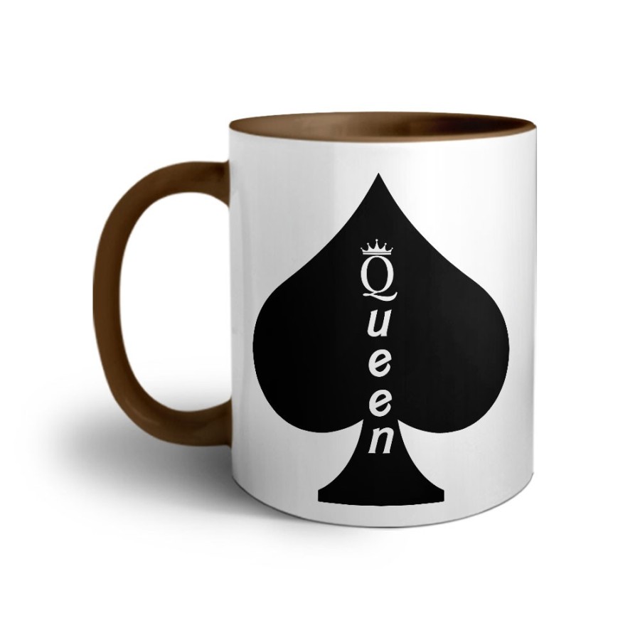 Tazza personalizzabile con nome queen verticale Love