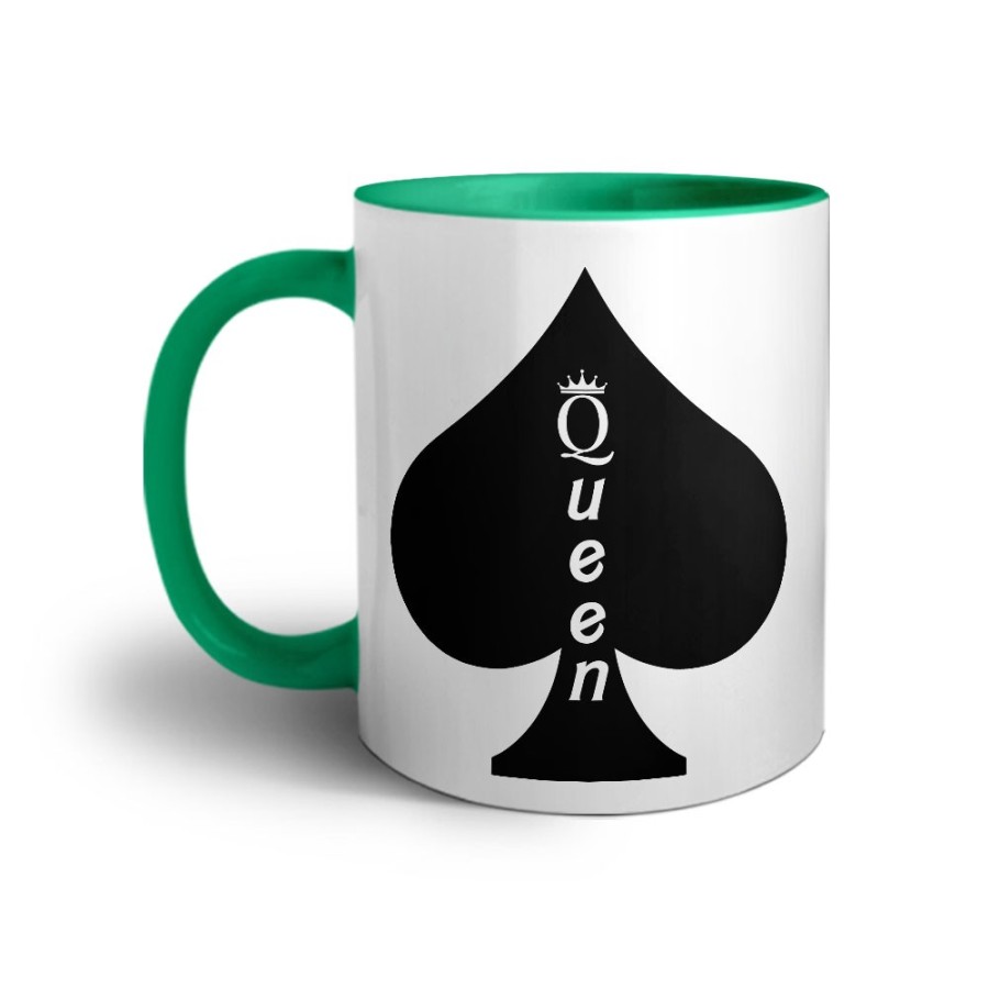 Tazza personalizzabile con nome queen verticale Love