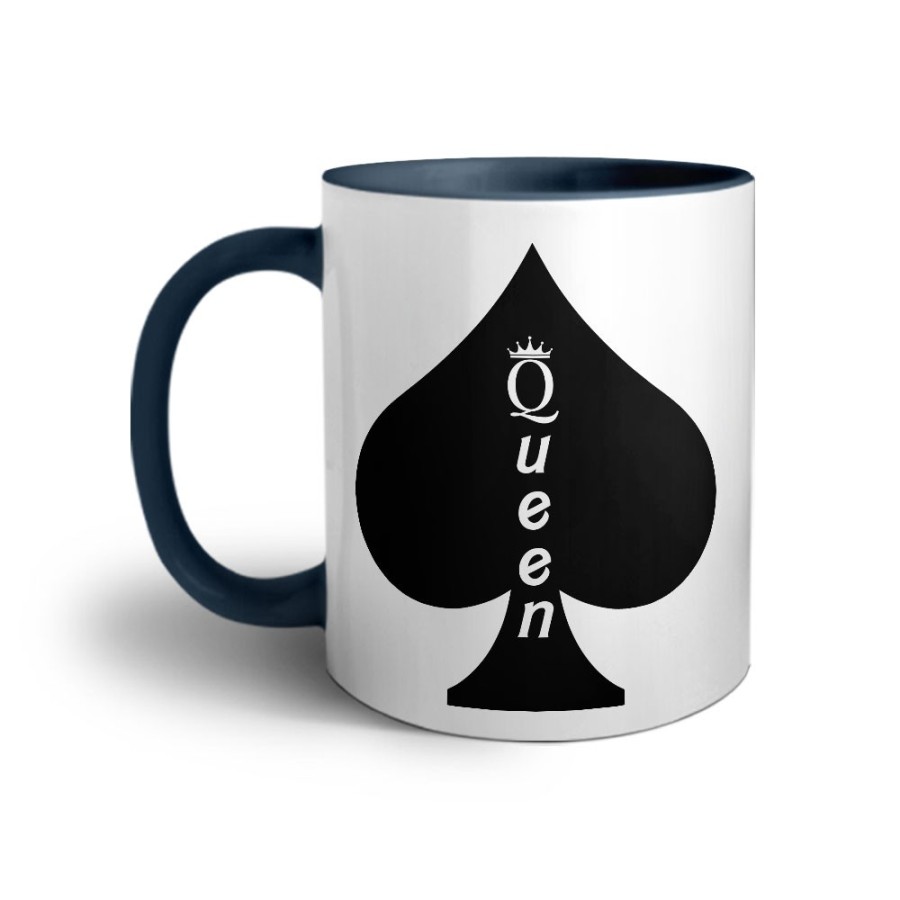 Tazza personalizzabile con nome queen verticale Love