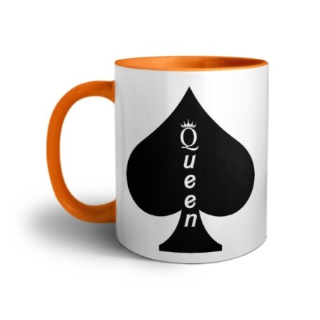 Tazza personalizzabile con nome queen verticale Love
