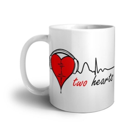 Tazza personalizzabile con nome two hearts