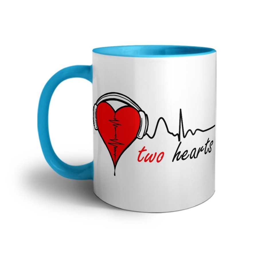 Tazza personalizzabile con nome two hearts Love