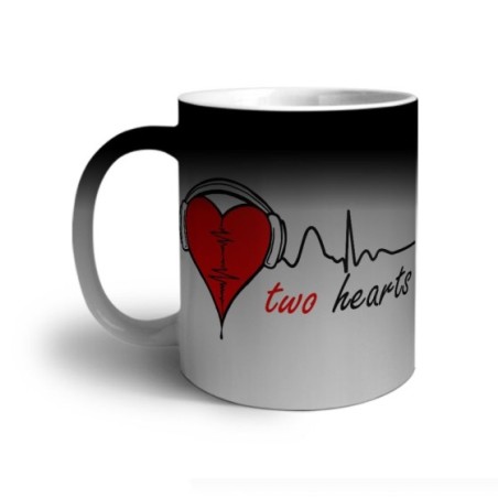 Tazza personalizzabile con nome two hearts Love