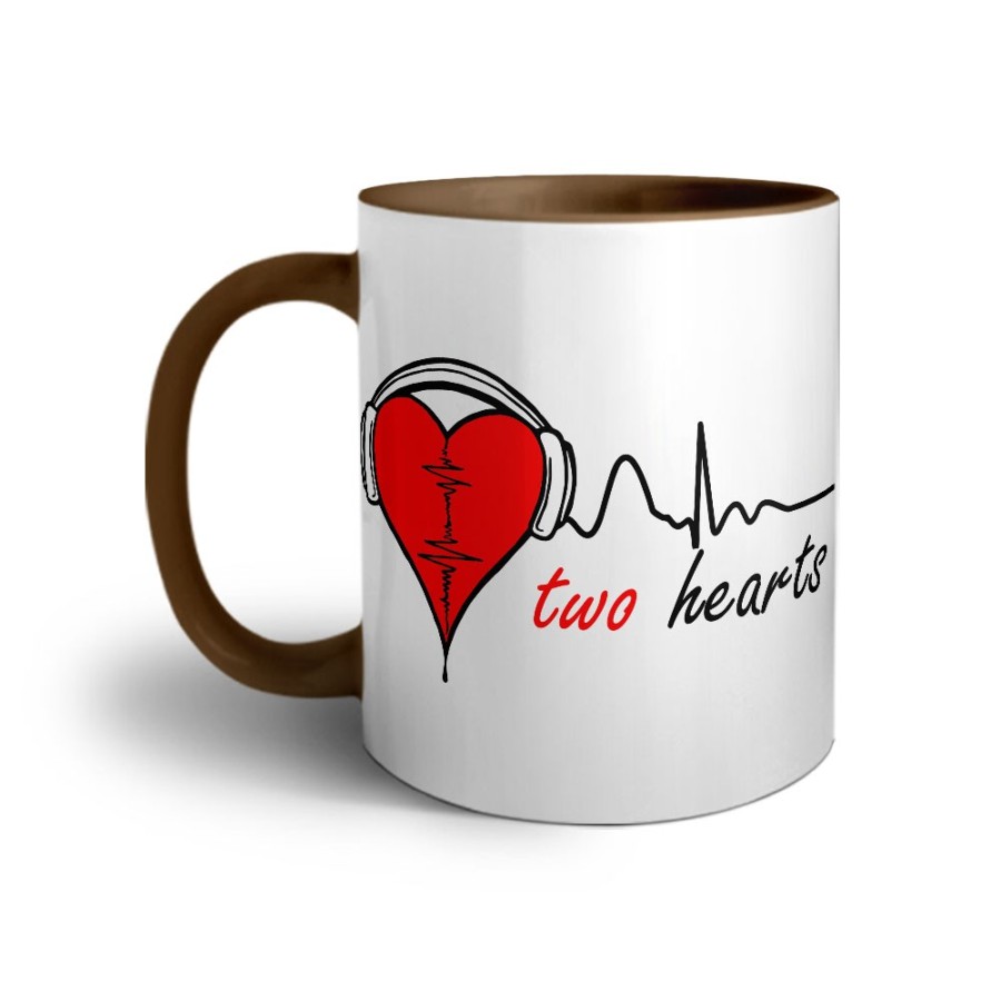 Tazza personalizzabile con nome two hearts Love