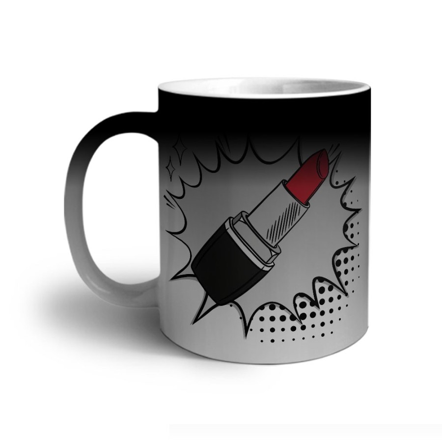 Tazza personalizzabile con nome rossetto pop art Love