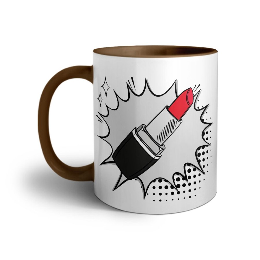 Tazza personalizzabile con nome rossetto pop art Love
