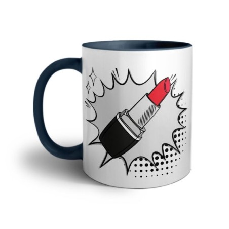 Tazza personalizzabile con nome rossetto pop art Love
