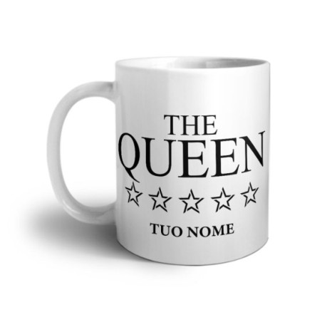Tazza personalizzabile con nome his queen with star