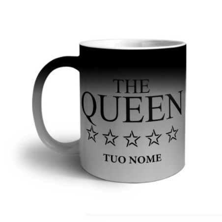 Tazza personalizzabile con nome his queen with star Love