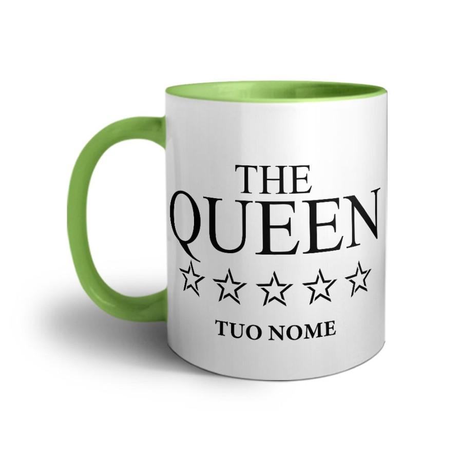 Tazza personalizzabile con nome his queen with star Love