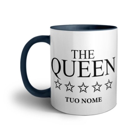 Tazza personalizzabile con nome his queen with star Love