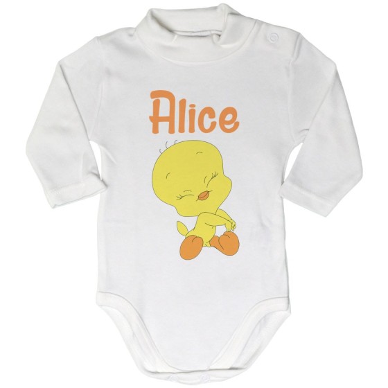 Body lupetto neonata personalizzato con nome baby titti coccolosa Cartoon