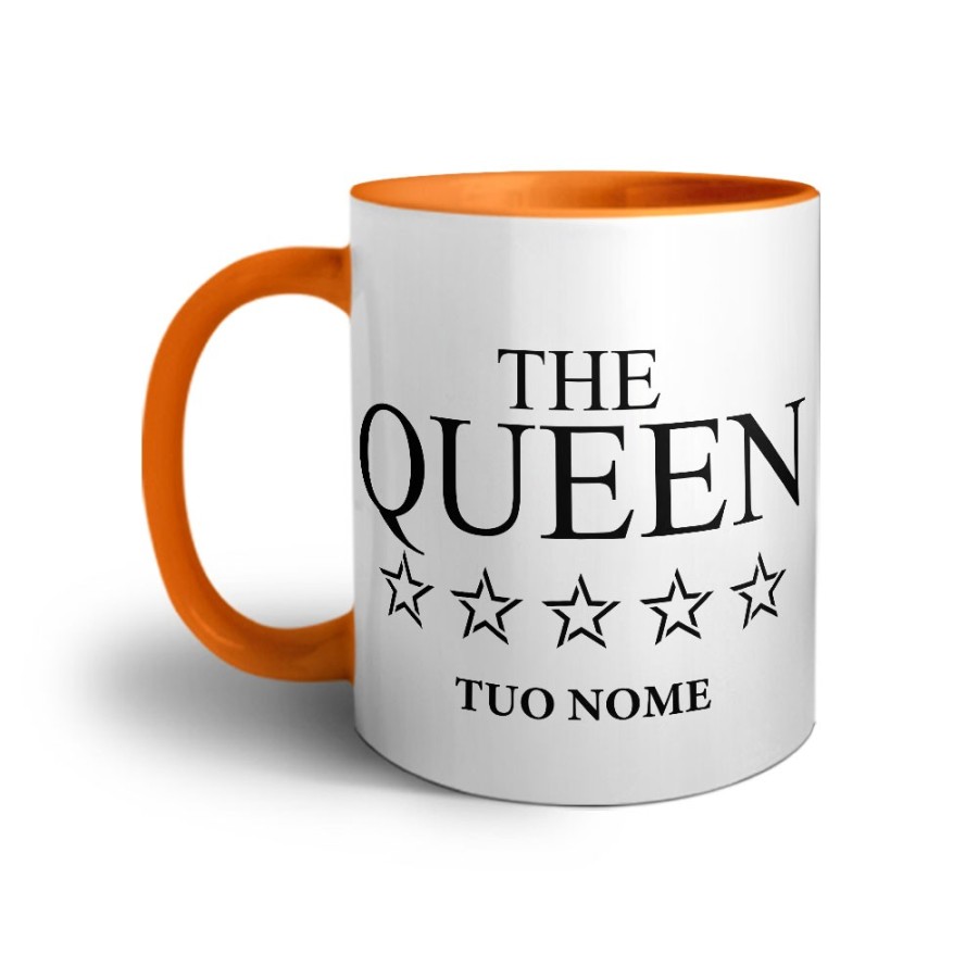Tazza personalizzabile con nome his queen with star Love